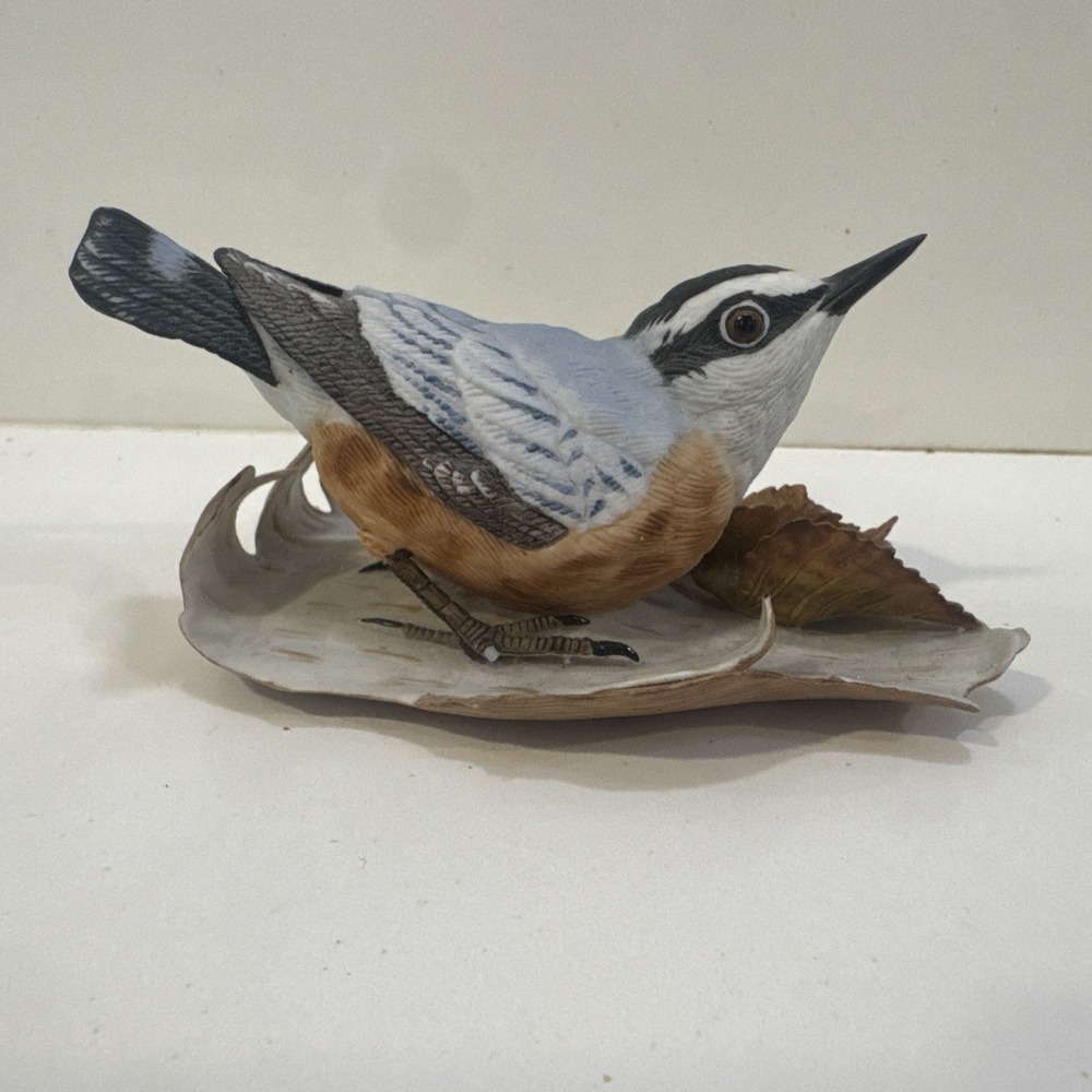 Vtg Lenox Red Breasted Nuthatch Figurine Garden Bird Collection Fine Porcelain